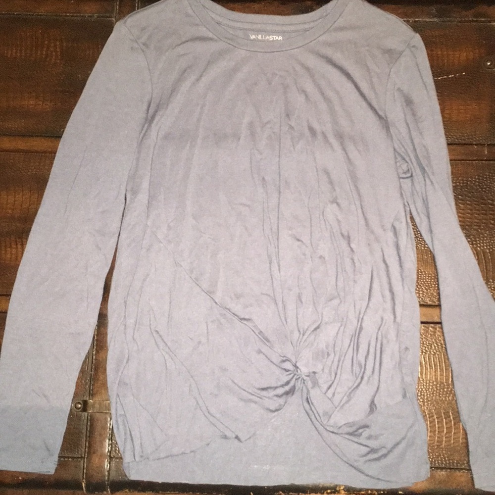 Blue long sleeve top
